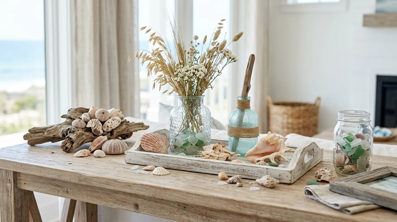 Bring in natural wood for warmth inspiration for a coastal interior.